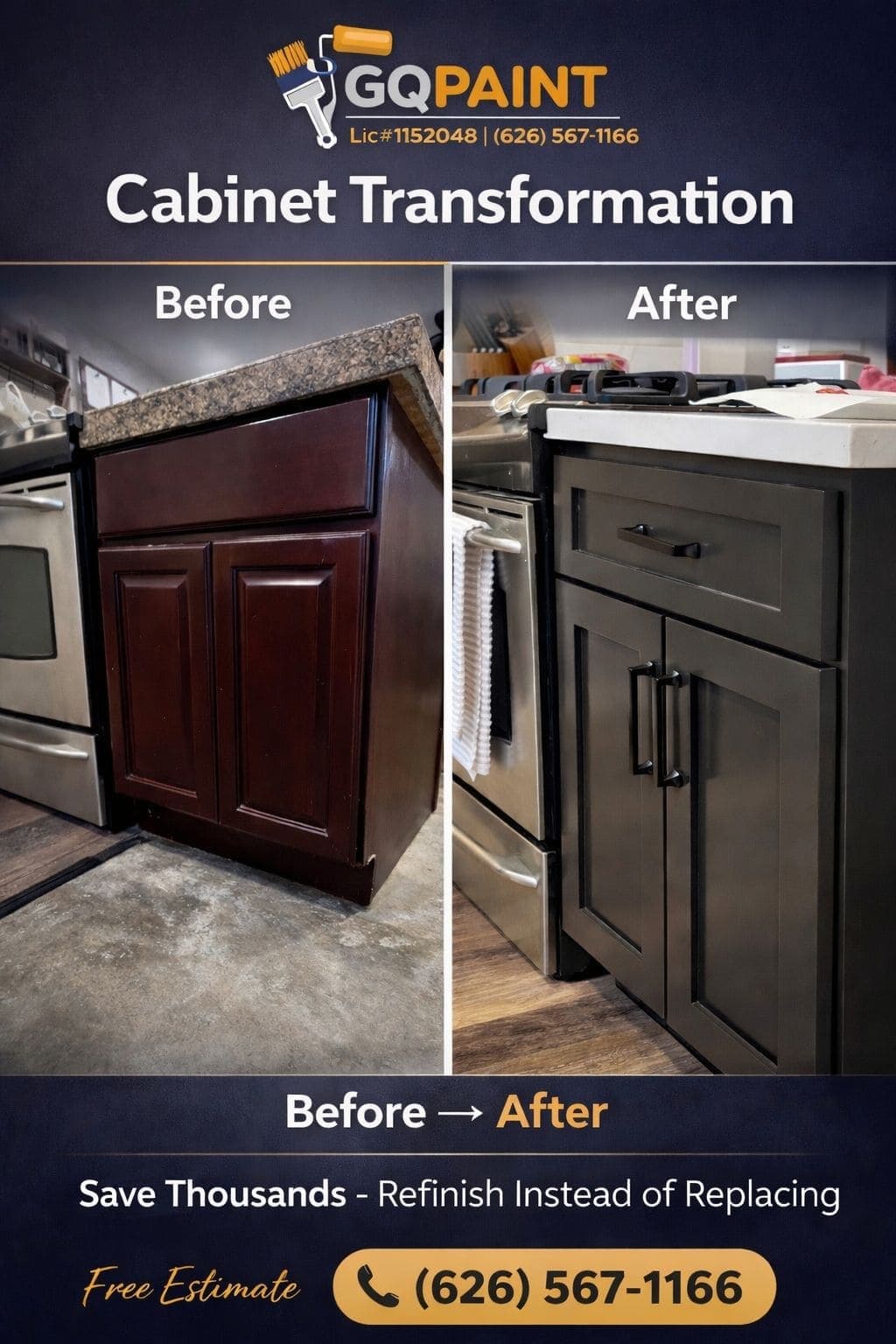 cabinet painting vs cabinet replacement comparison