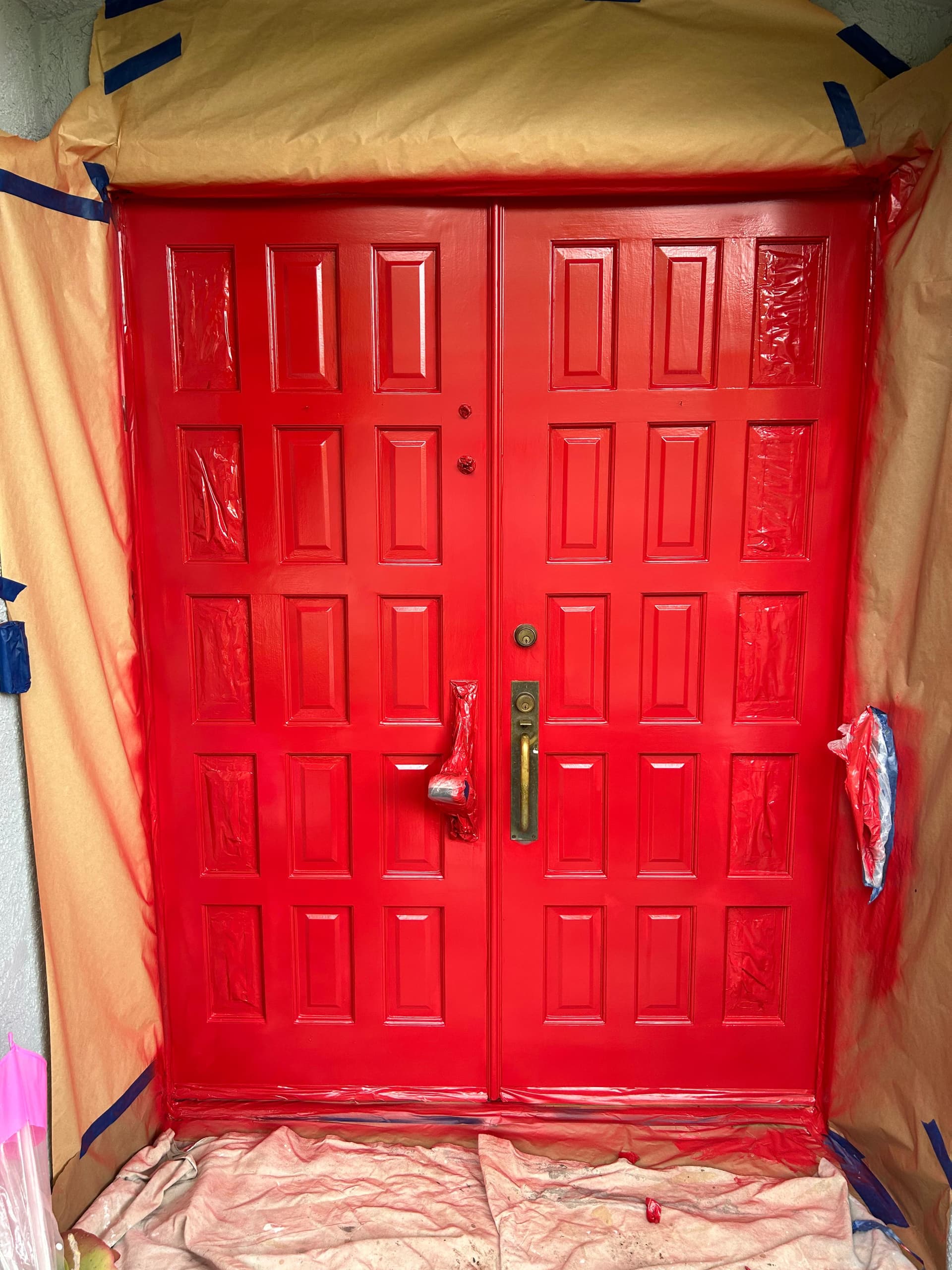 front-door-painting-red